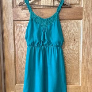 LC Lauren Conrad crochet green sundress